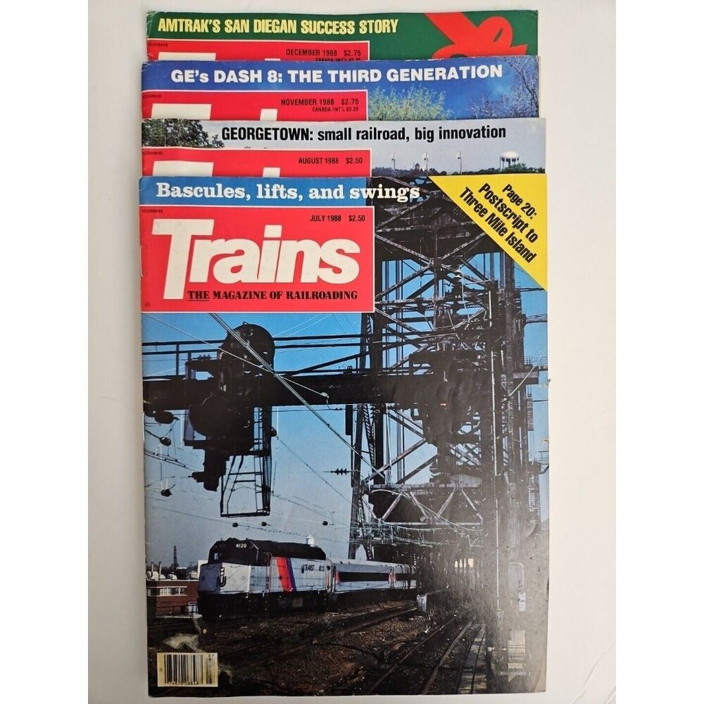1988-89 Train Magazines Railroads Photos News Frisco 4-8-2 Garden State 88 BN